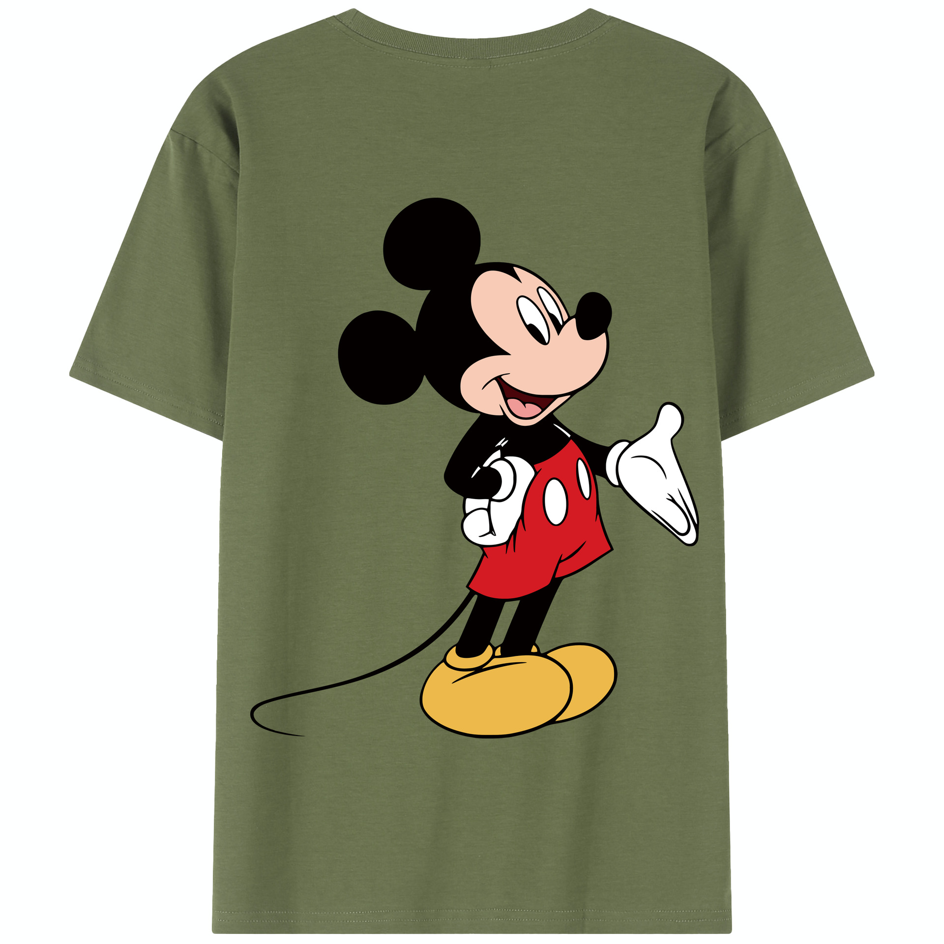 （画像用） ミッキーマウス Mickey Mouse 綿100％半袖Tシャツ（背面プリント）